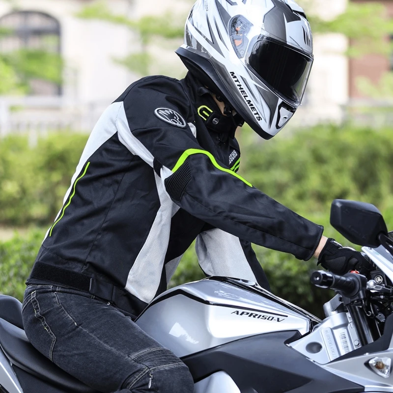 

Мужская летняя мотоциклетная куртка LYSCHY: дышащая сетчатая защитная экипировка для езды на мотоцикле, вентилируемая одежда с защитой от падений