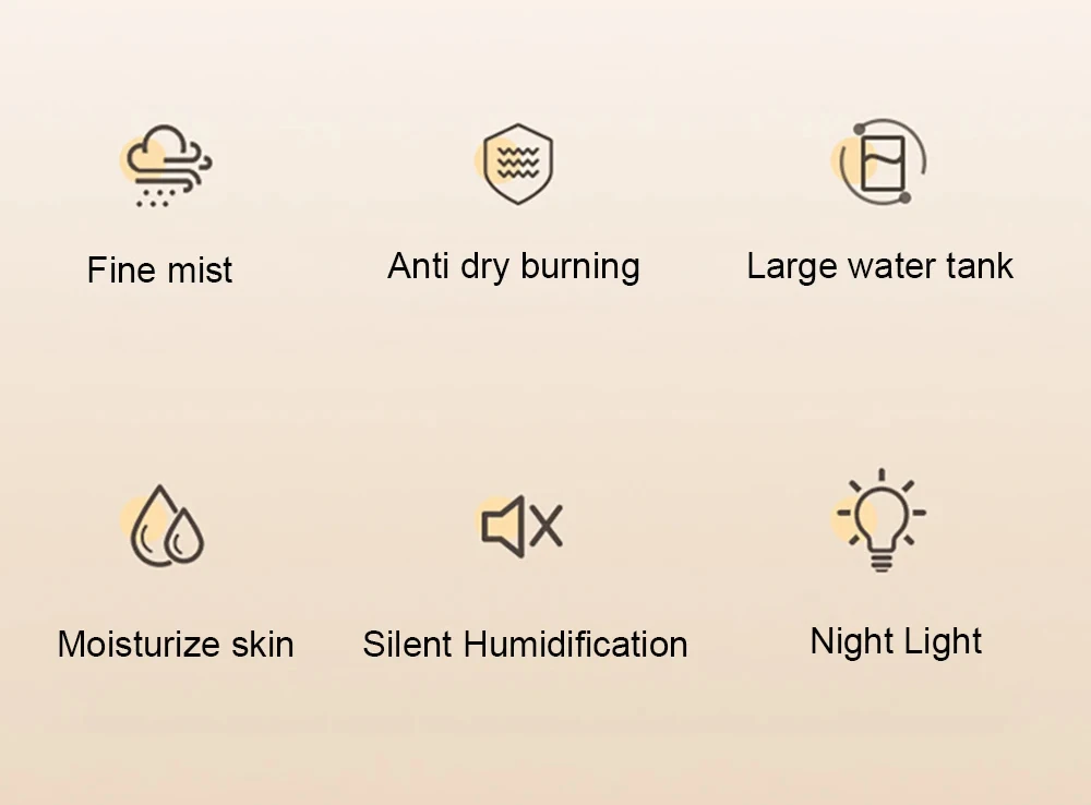 Luftbefeuchter, 2,2 l, großes Fassungsvermögen, Heimluftbefeuchter, stumm, Nebelhersteller, Doppeldüse, USB-Luftbefeuchter für Schlafzimmer mit LED-Nachtlicht – Detail 2