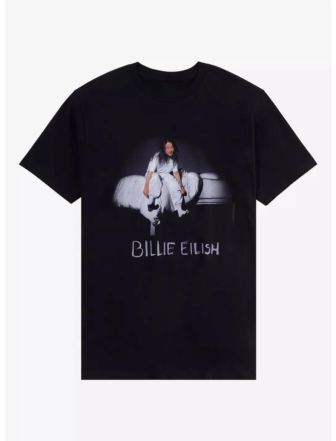 

Billie Eilish When We All Fall Asleep Printed Casual Fashion Summer T-shirt Men and Women Loose Oversized Retro Cotton T-shirt