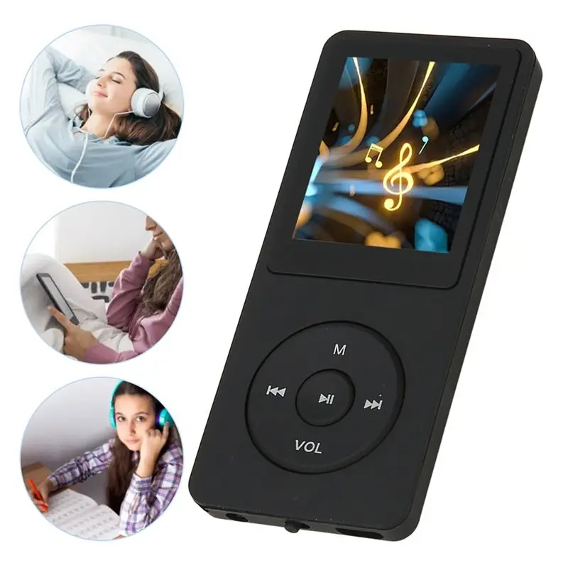 AT82-MP3 MP4 Player 64GB Storage Expandable Music Player Portable 1.8 In Screen Supports Recording 30 Hours Playback For Travel