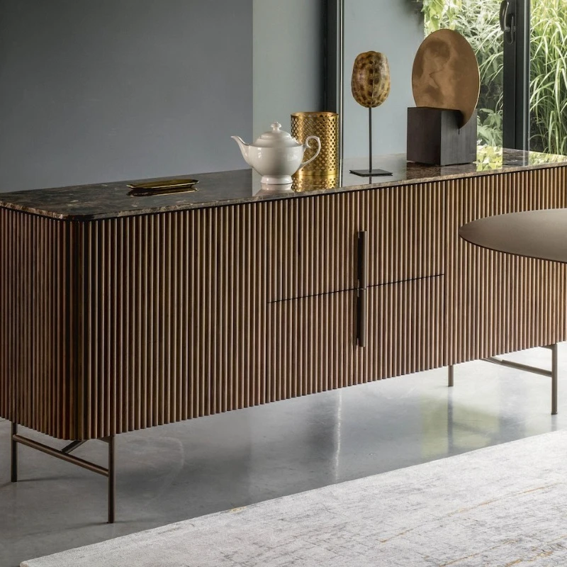 

Italian Villa Restaurant Side Cabinet, Locker Luxury Simple Restaurant Sideboard