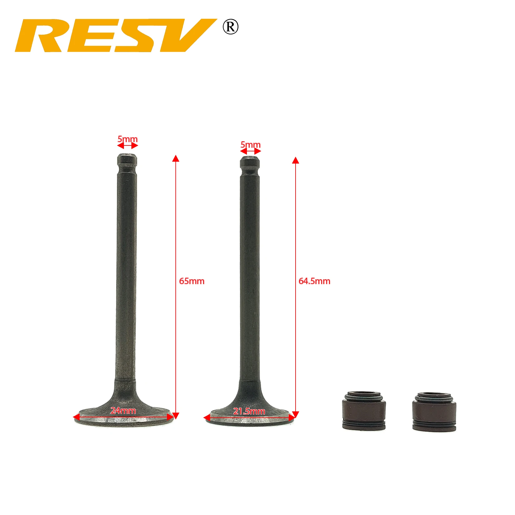 RESV For Kymco GY6125 GY6-125 GY6 125 152QMI 1P52QMI Valve Intake Exhaust Stem Oil Seal