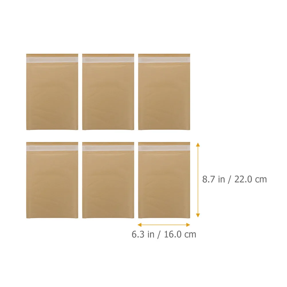 25Pcs Bubble Mailer Bags Kraft Pe Material Lightweight Shockproof Smooth Surface for Handwriting Labeling Stamping Shipping