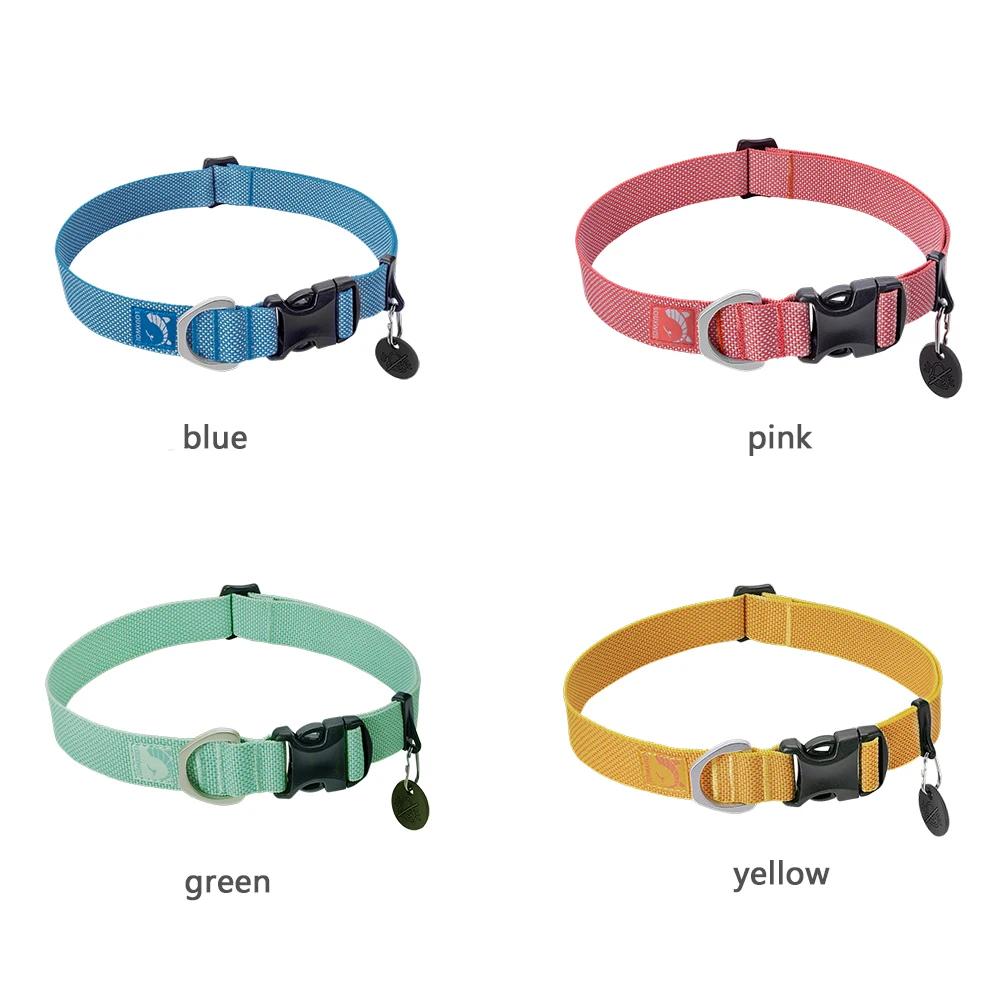 Ultralight Dog Collar Ultra Soft Basic Collar for dogs Small Midium Big Dogs Collar Leash Quick Dry Pet Products Yellow