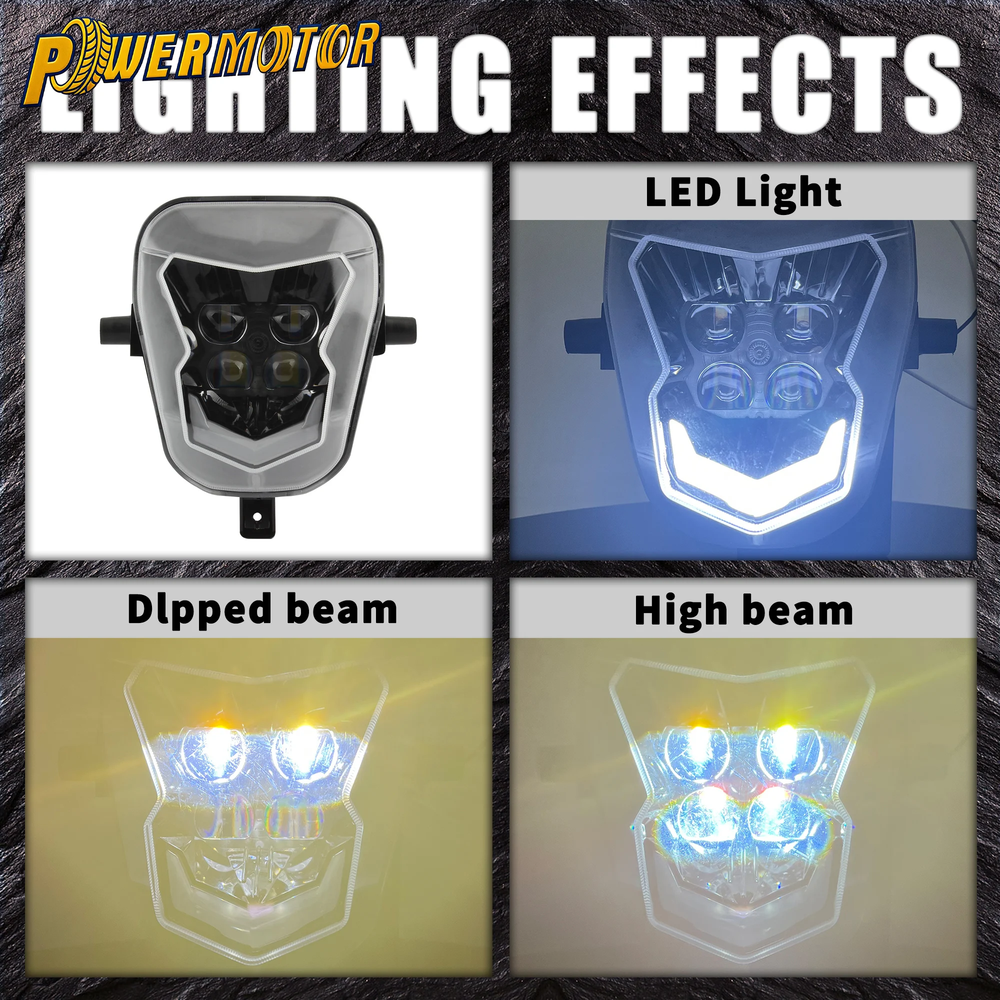 

Motorcycle Motocross LED Headlight For Honda CRF250 CRF450 CRF 250 450 L RL 2019-2024 Dirt Bike Headlamp High Low Beam DRL Head