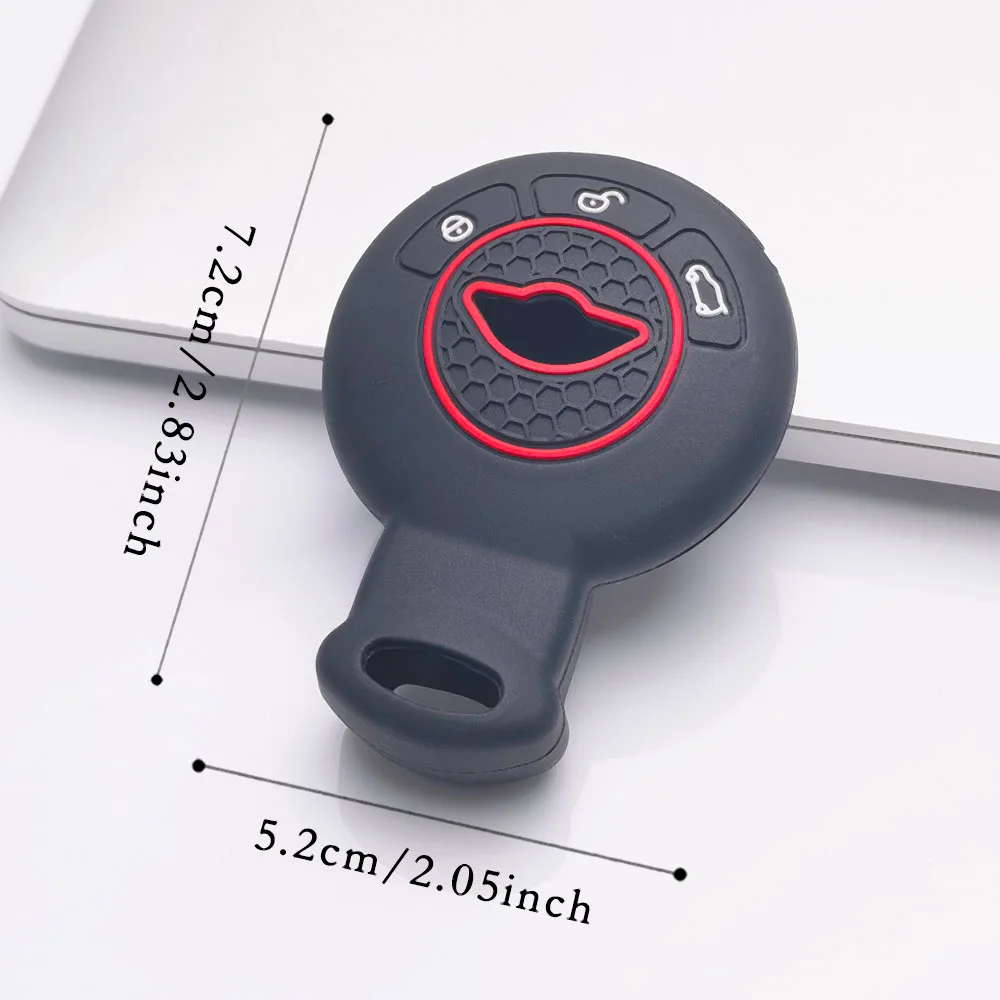 3 Buttons Silicone Car Key Case Cover For Bmw Mini Cooper S Roadster R55 R56 R57 R58 R59 Remote Protective Skin Set Accessories view 6