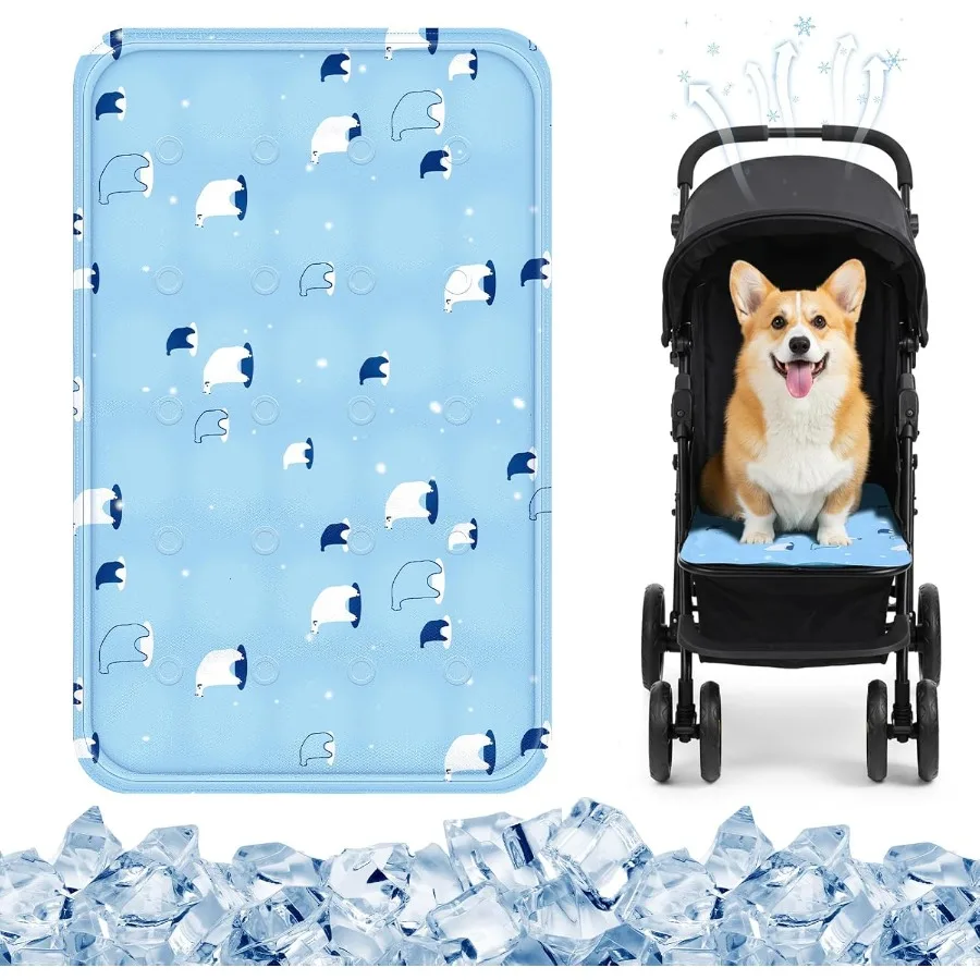 

Dog Stroller Cooling Mat Waterproof Outdoor Pet Cooling Mat 11.81 x 19.69 Inch Washable Summer Cat Sleeping Blanket for Small M