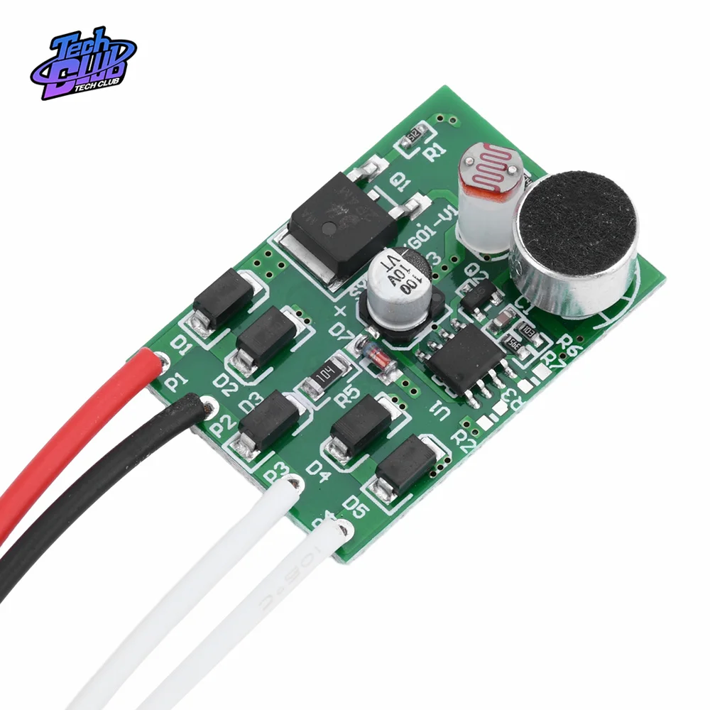 AC 220V Sound Voice Sensor Switch Indoor Intelligent Auto On Off Lights Switch sensore vocale interruttore di alimentazione