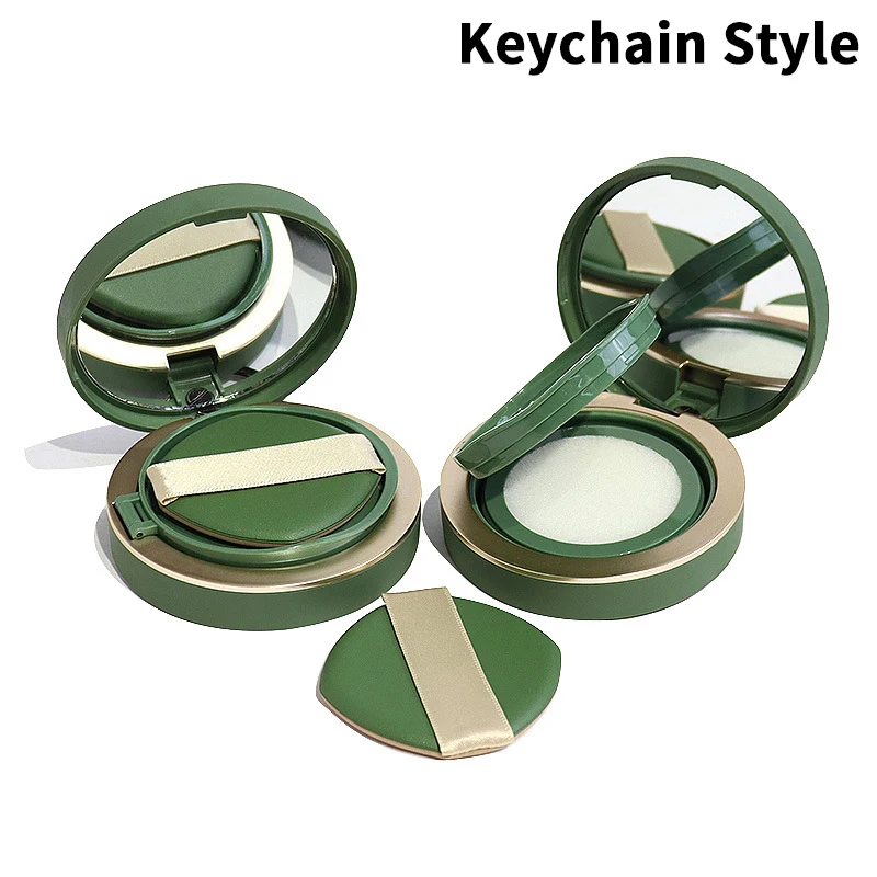 Scatola vuota per soffio con cuscino d'aria con portachiavi Specchio in spugna per polvere Contenitore portatile per trucco cosmetico per fondotinta in crema Bb