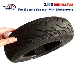 3.00-8 Tubeless Tire Fits for Scooter ,Gas and Electric Scooters Warehouse Vehicles Mini Motorcycle Moped 8