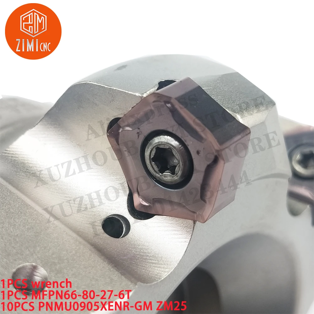 Imagem -05 - Disco de Fresa Frontal Mais 10pc Pnmu0905xenr-gm Zm25 Insere Ferramenta Cnc Pastilhas para Fresamento de Metal Duro Mais Chave Inglesa Unidade Mfpn6680276t
