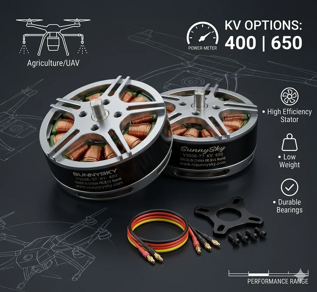 High Efficiency Brushless Motor SunnySky V3506 400KV 650KV with Mount Wiring Kit for RC FPV Drone Multirotor UAV Propulsion Powe