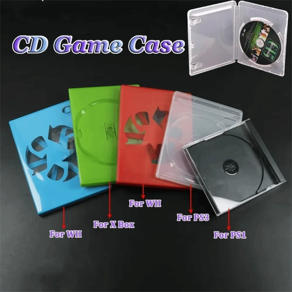 1pcs Plastic CD Game Cover Protective Design Replacement Accessory CD Game Protective Box for PS1 PS2 PS3 PS4 PS5 Xbox WII