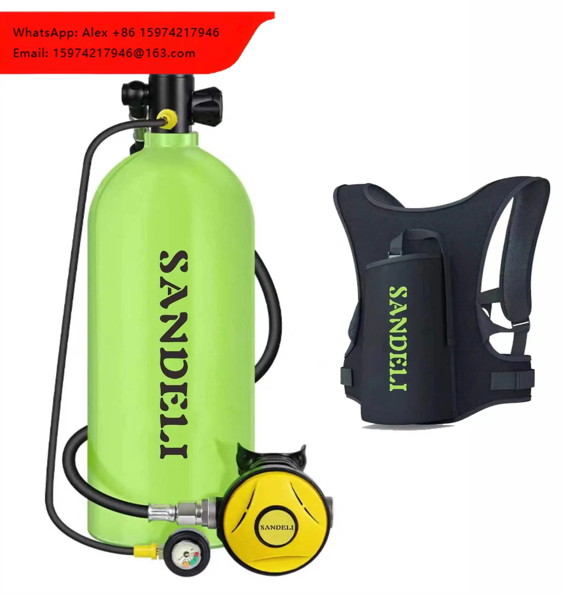 CE Approved EPA/Eec Certified 4L High-Pressure Aluminum Alloy Scuba Air Tank 200bar 30-50 Minute Breathing Diving Equipment