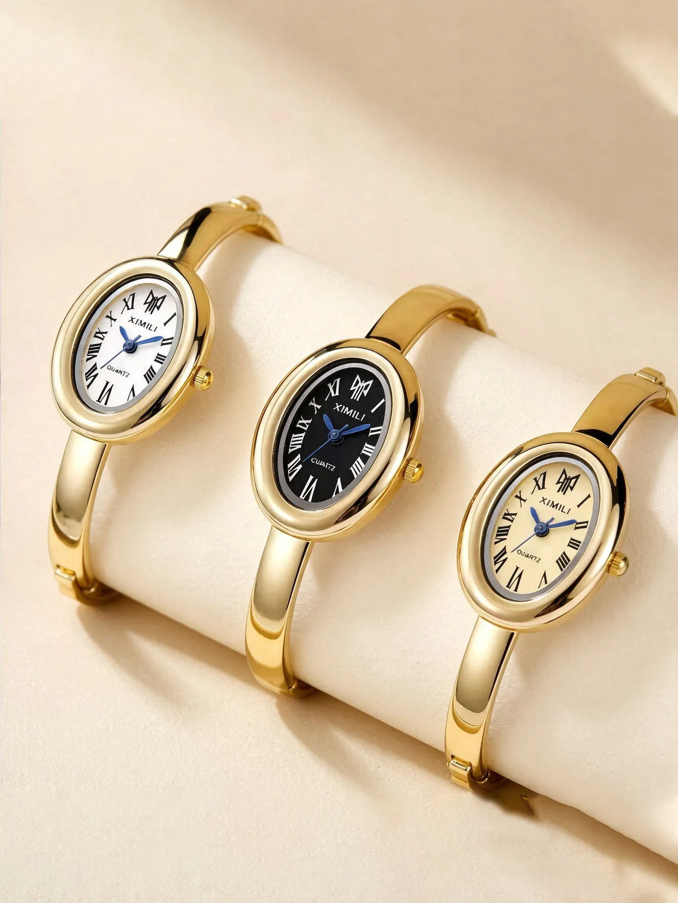 High-Beauty Women's Watch and Bracelet Set, Small and Simple Quartz Watch for Ladies