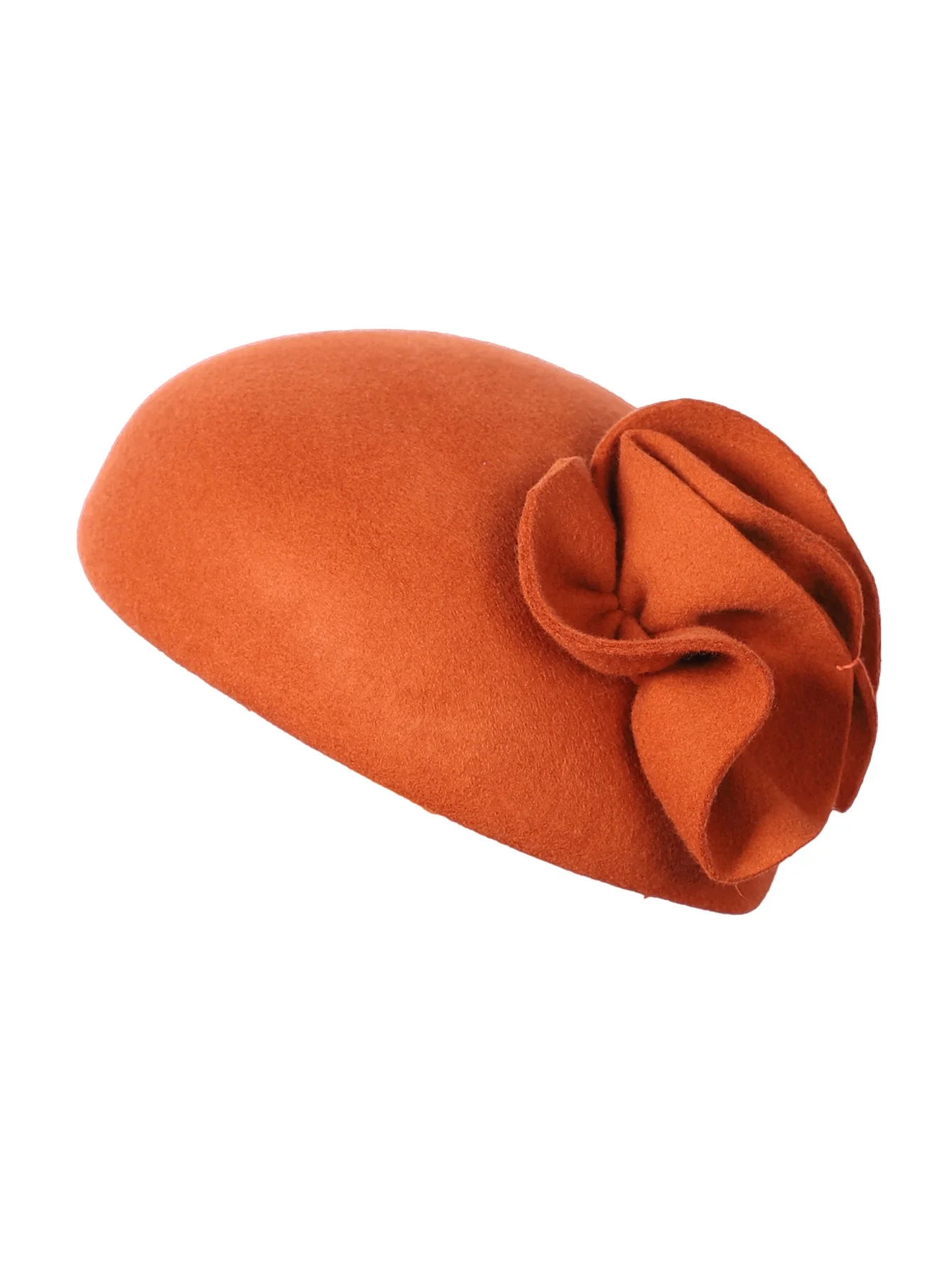 Vintage Elegant Wool Felt Fascinator Hat for Women Ladies with Flower Church Wedding Tea Party Dress Formal Hat Femme