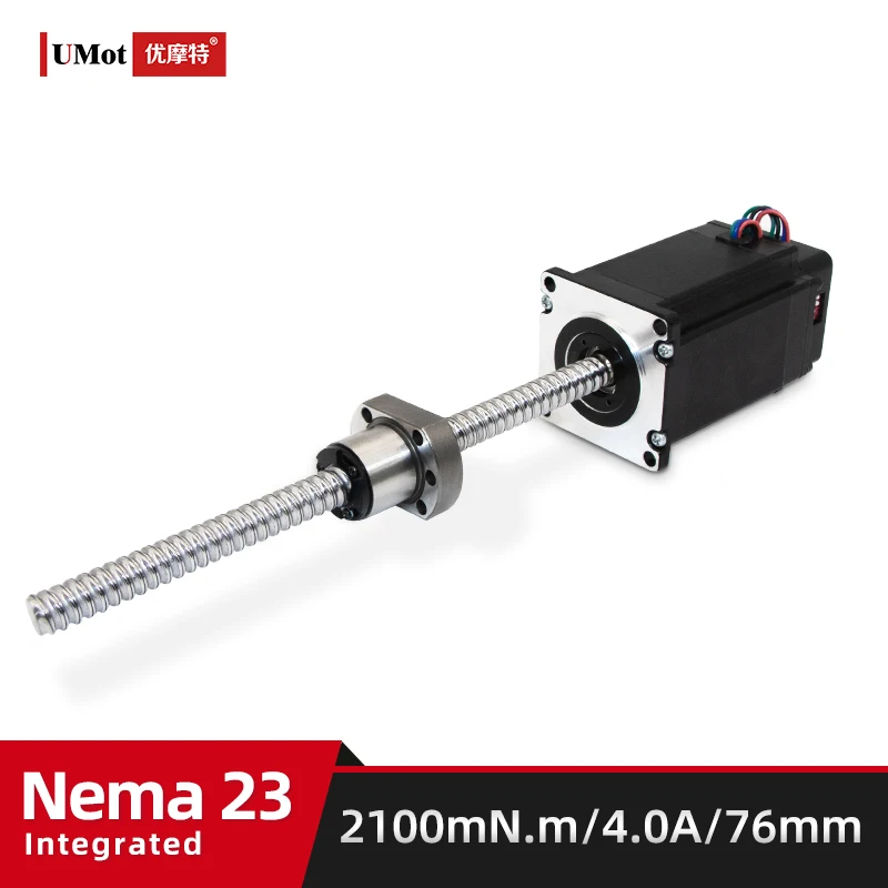 

Hybrid Integrated Nema 23 Ball Screw Linear Stepper Motor Linear Actuator With Encoder Driver Height 76mm