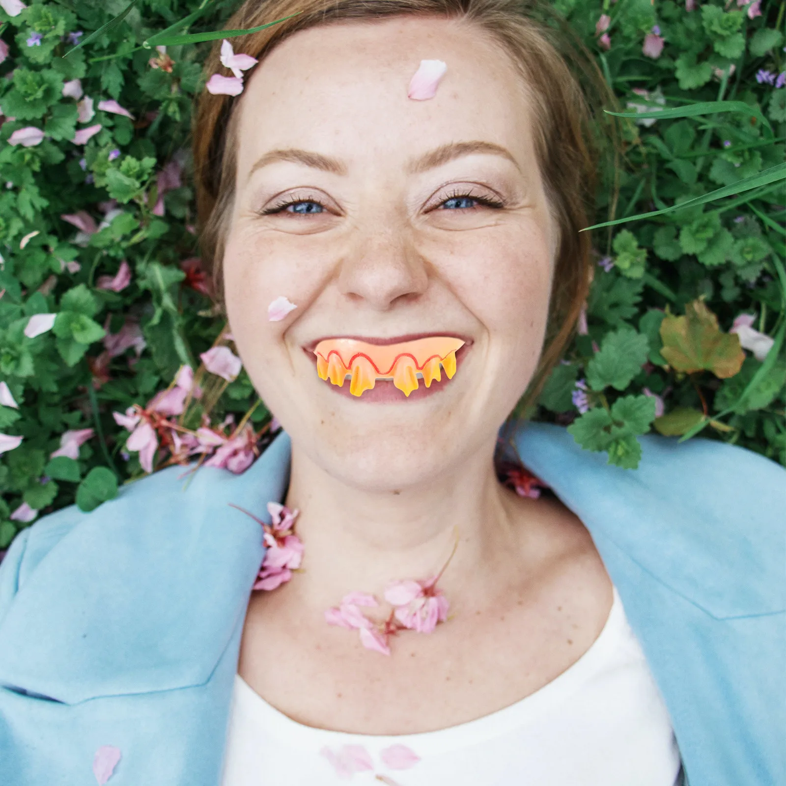 

Набор из 5 штук: Забавные зубы вампира для розыгрышей, уродливые накладные зубы, реквизит для костюмированной вечеринки на Хэллоуин, аксессуар для Рождества