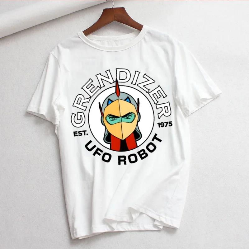 

Japan Robot Anime Woman Print Harajuku Summer Tshirts Casual Round Neck Short Slee Top Tee Shirt,Drop Ship