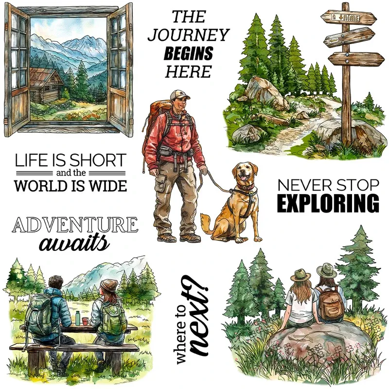 

Autumn Days Nature Camping Clear Stamp Summer Autumn DIY Scrapbooking Supplies Silicone Stamps For Card Making Albums