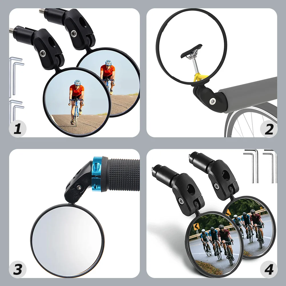 

1Pair Bicycle Rearview Mirror Adjustable Rotatable Lightweight Durable Bike Mirrors for Handlebars Bike Mirror