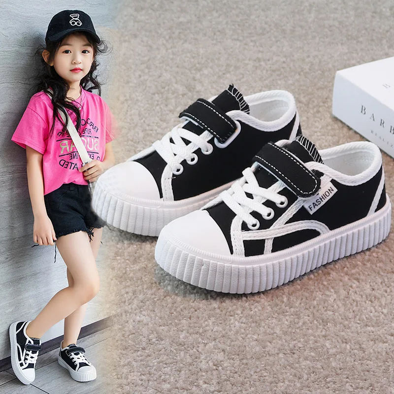 Kids Low Top Ultra Soft Canvas Shoes Breathable Flat Sole Sneakers for Boys Girls Big Middle Children 2026 Spring Autumn Casual