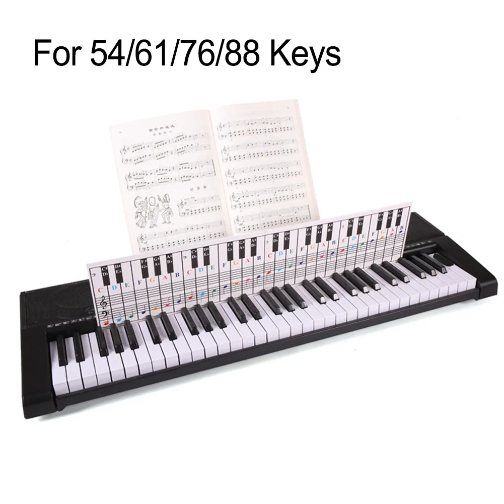 54 61 76 88 Keys Piano And Keyboard Note Chart Chord Chart For Begineers 650x155x1mm Piano Keyboard Accessories