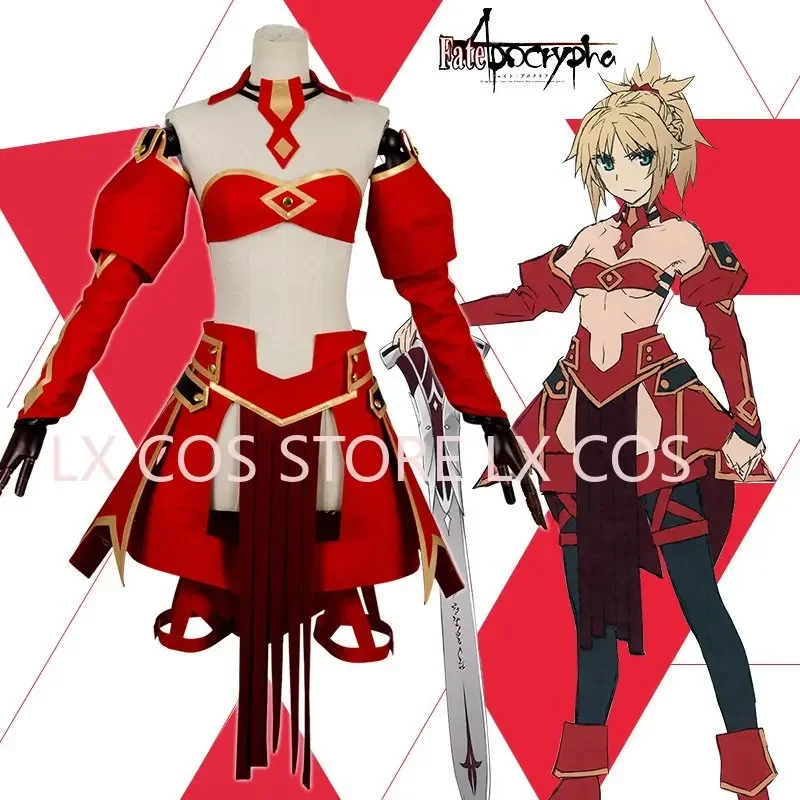 Disfraz de Astolfo de Fate Grand Order, disfraz de Fate Apocrypha Saber of Red Mordred, disfraz de Cosplay para mujer, conjunto completo