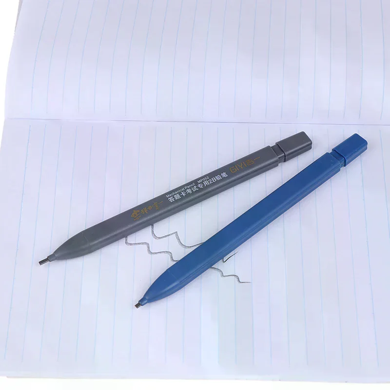 

2B Lead Holder Exam Mechanical Pencil With 6PCs Lead Refill Set Student Supplies