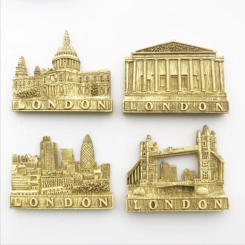 3D World Famous Building Fridge Magnets Retro Style European City Landscape Architechture Magnetic Stickers Mini Accessories