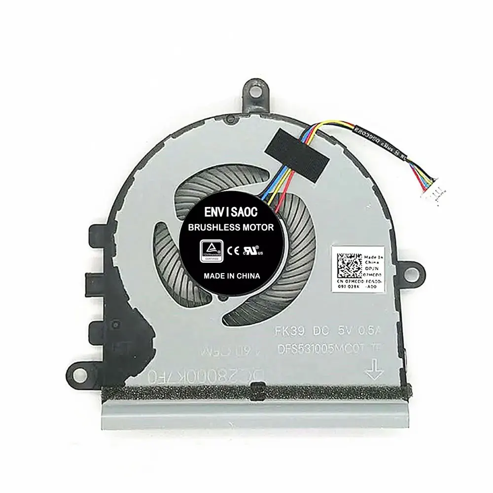 OEM For Dell Inspiron 15 5575 5570 5593 3533 3583 3584 3585 3593 3595 P75F 3501 3502 3505 Laptop CPU Cooling Fan Heatsink Cooler