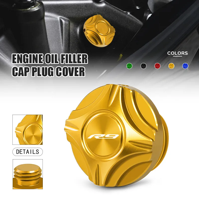 2026 Motorcycle Accessories For R9 YZFR9 2024 2025 2026  Engine Oil Cup Engine Fuel Filler Tank Protection Cover r9