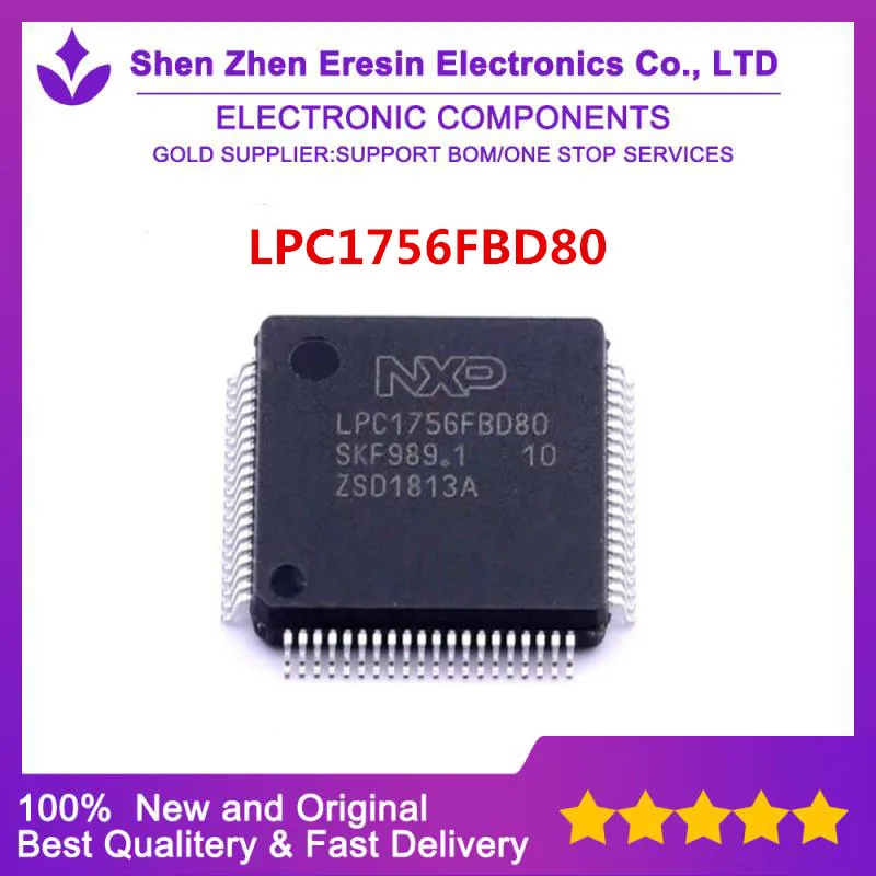 

Free shipping 1PCS/LOT LPC1756FBD80 QFP80 New and original