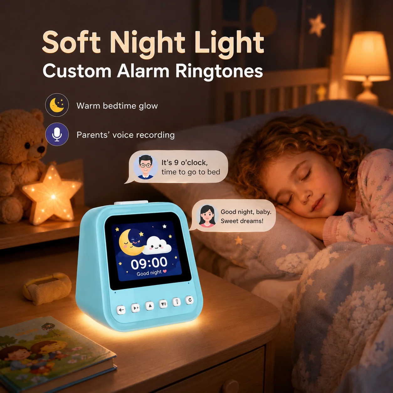 Smart Kids Alarm Clock AI Voic - огляд і ціна Smart Night Light
