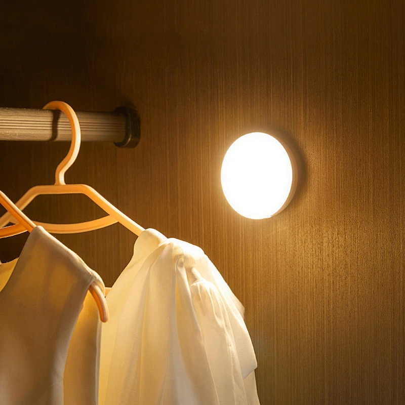 LED Night Light Smart Human Body Sensor with Digital Sensor USB NightLights Rechargeable Lamp WirelessUse Eye Protect Night Lamp