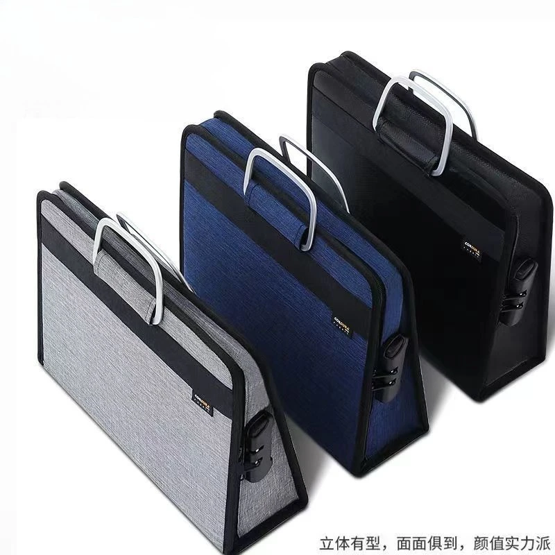 

1 шт. портативная сумка-органайзер для документов с кодовым замком, для хранения лицензий и архивации документов