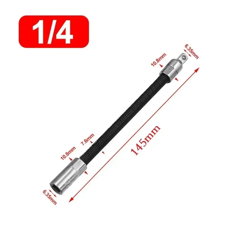 1/4 3/8 1/2 Driver Extension Rod Extension Rod Adapter Torque Wrench Flexible Long Socket Ratchet Wrench Elastic Post Hand Tool