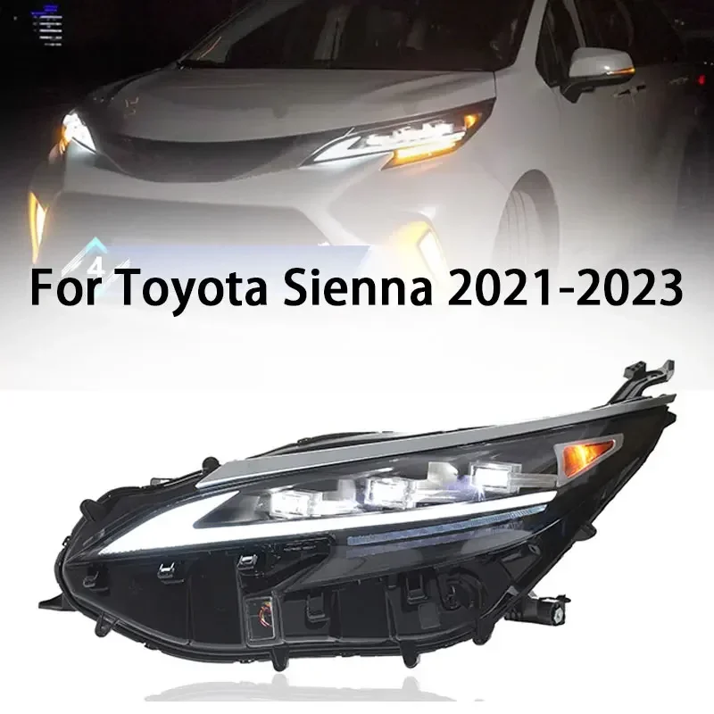 

LED Headlight Assembly For Toyota Sienna LED Headlight 2021-2023 Headlights Sienna DRL Turn Signal High Beam Projector Lens
