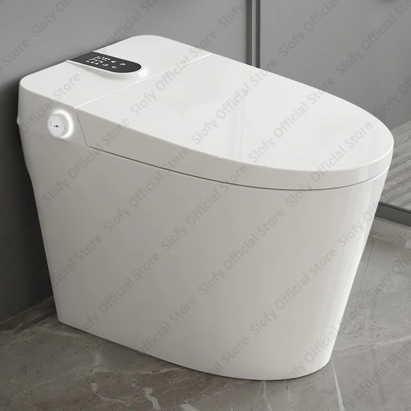 Smart Foot Flip Toilet with HD Display Screen Swivel Button Floor Toilet Seat Heated Adjustable Temperature Toilet for Bathroom