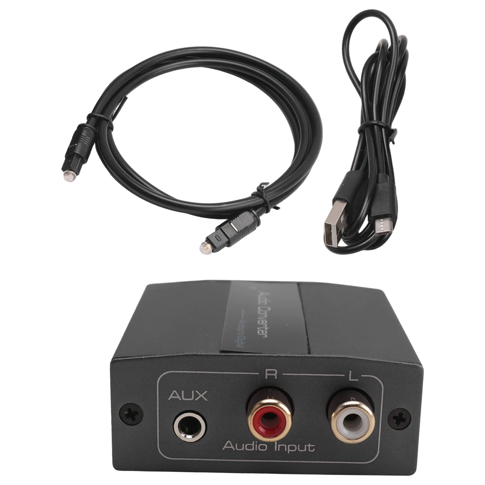 DT51 Analog to Digital Audio Converter RCA to Optical Toslink Coaxial Audio Adapter with Cable