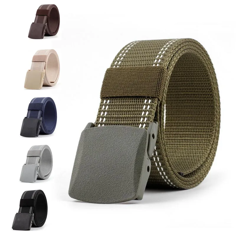 New Style Children's Canvas Belts Plastic Buckle Nylon Boys Girls Children Casual Tactical Belt Kids Waist Belt Students Belt