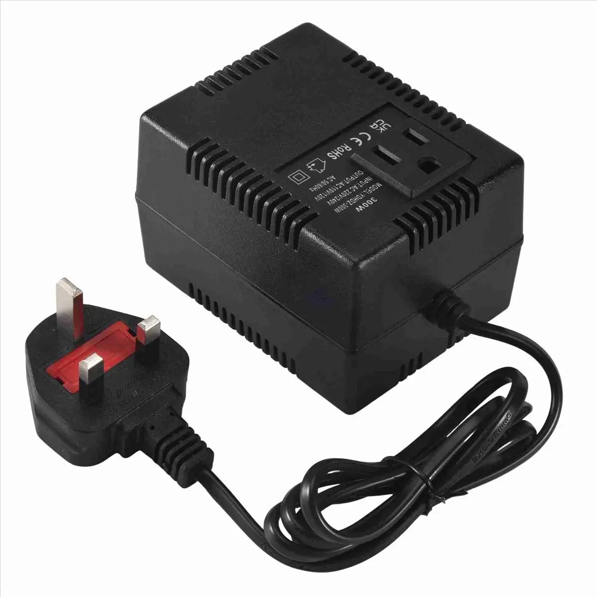 Persevering- 300W Voltage Converter 220V To 110V Transformer Step Down Transformer Voltage Converter Travel Adapter UK Plug view 4