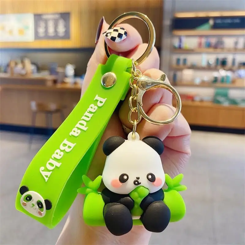 Panda Keychain Cute Doll Cartoon Pendant Keychain Schoolbag Gift Ornament Gift