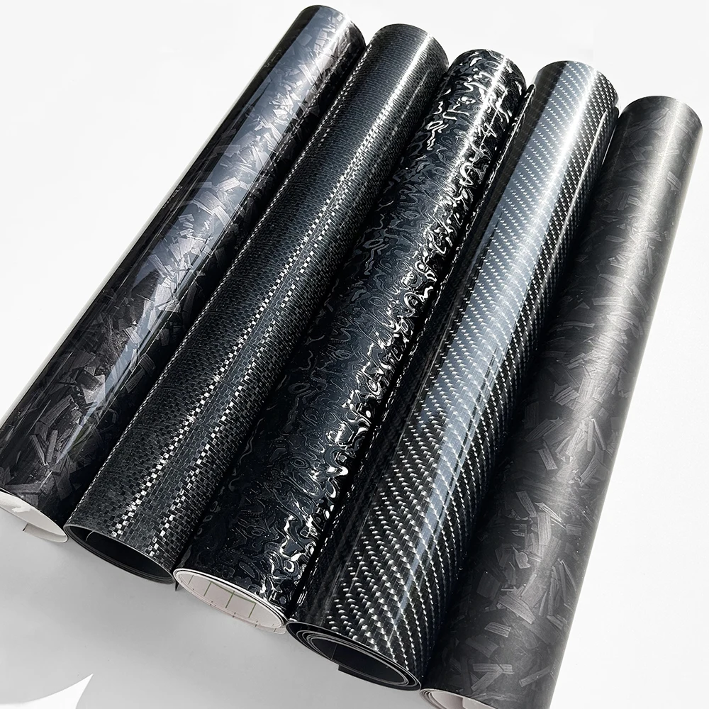 Carbon Fiber Vinyl Covers for Car Door Protection Auto Sticker Carbon Fiber Black Motorcycle Film Waterproof Car Accessories