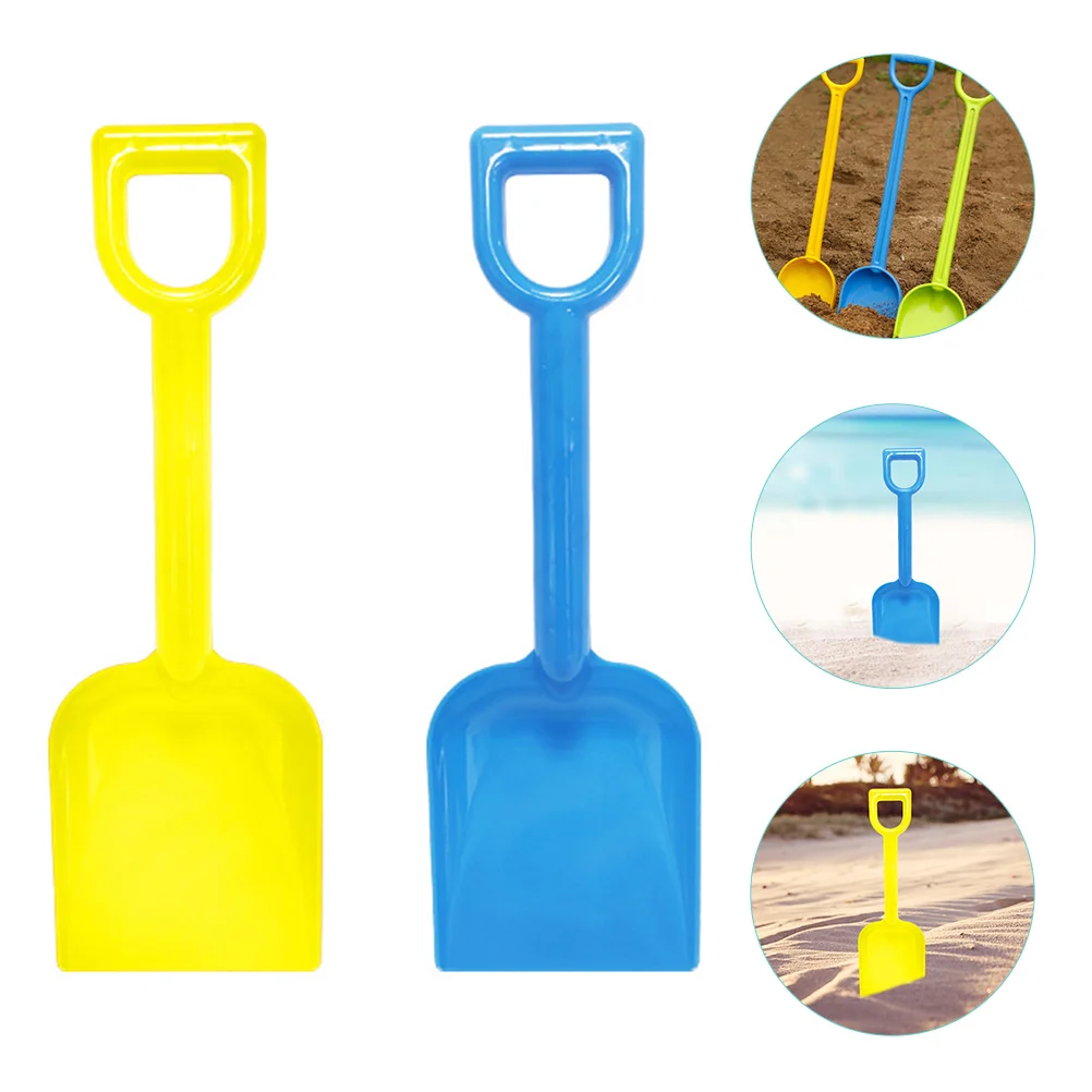 

2 Pcs Beach Sand Shovels for Kids Sandcastle Digging Outside Sandbox Scoops Pp Summer Plastic Toddler Children Outdoor Small