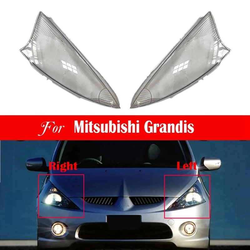 

For Mitsubishi Grandis 2009-2015 Front Headlight Shell Lamp Shade Transparent Head Light Lamp Cover Replacement