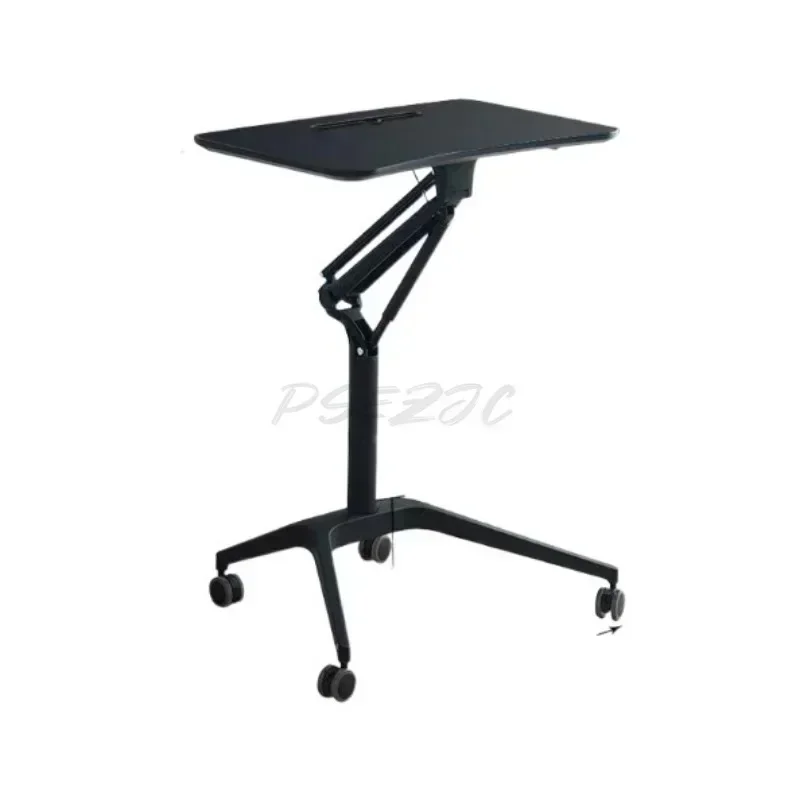 Household Office Pneumatic Simple Computer Desk Standing Desk Movable Lifting Desk image 5