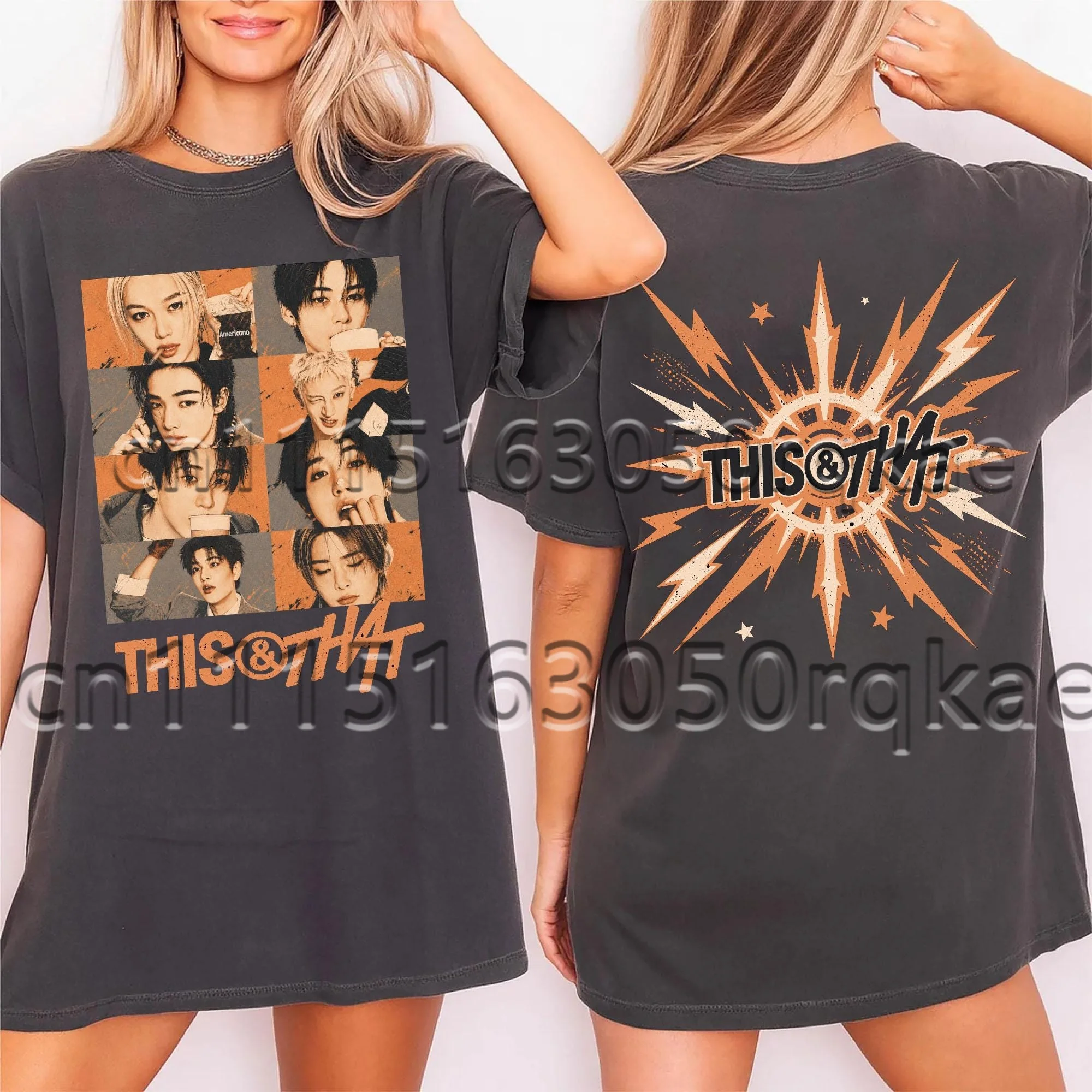 This and That T-shirt 2026 KPOP Concert Sport Casual T-shirt Fan Gift Streetwear Minimalist Casual Short Sleeve Women's T-shirt