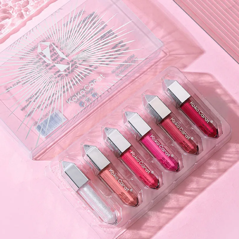 6 Pcs Dusty Rose Matte Lip Gloss Set Long Lasting Waterproof Fade Resistant Transfer Proof Velvet Pigmented Gift for Women