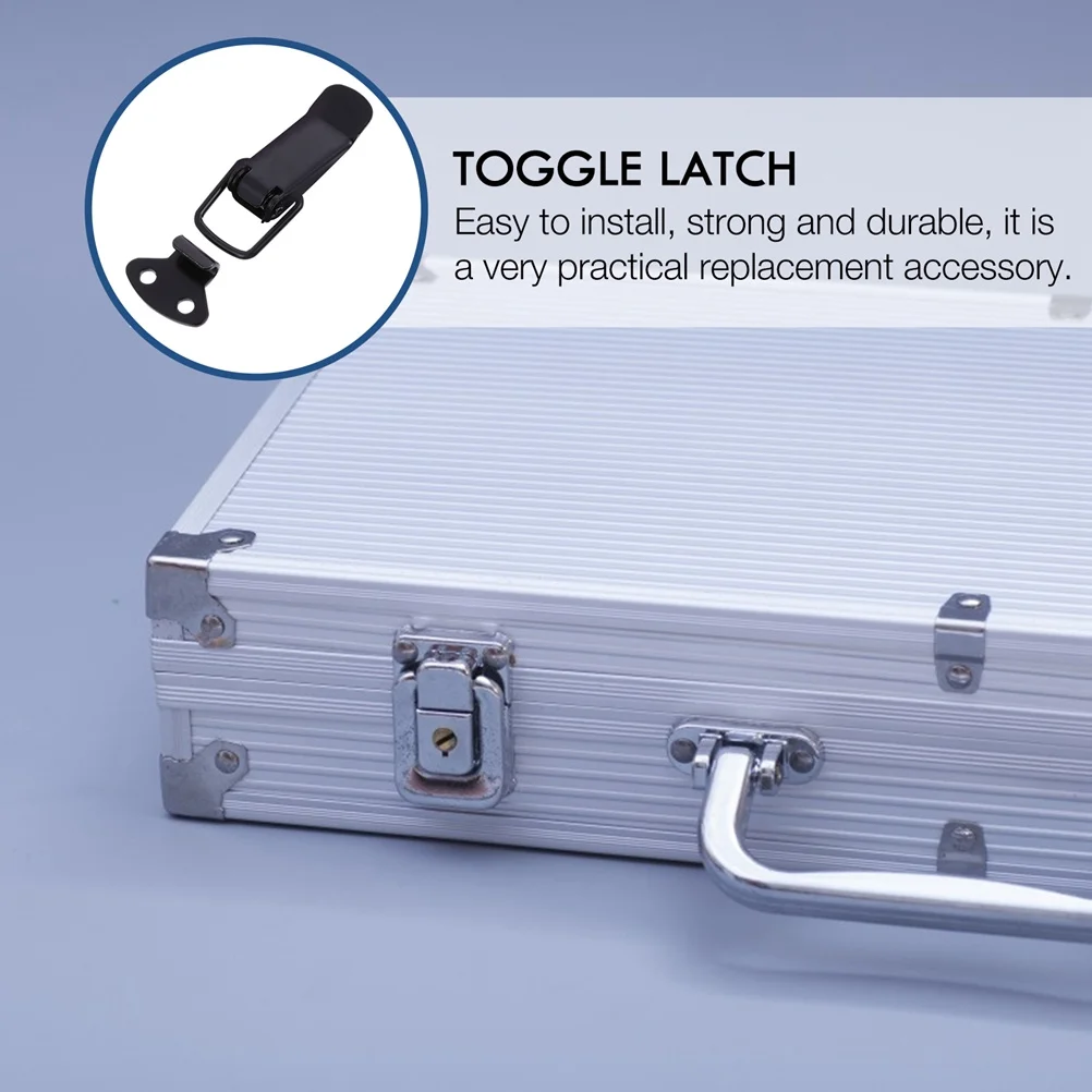 

6pcs Stainless Steel Spring Loaded Toggle Latch For Toolbox Cabinet Drawer Case Chest Metal Catch Hasp Lock Hardware